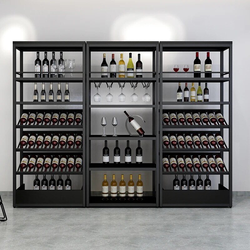 Wine Rack Restaurant Furniture Living Room Mobile Cottage Refrigerated Cellar Minimalist Luxe Cabinet Weinregal Liquor Shelves