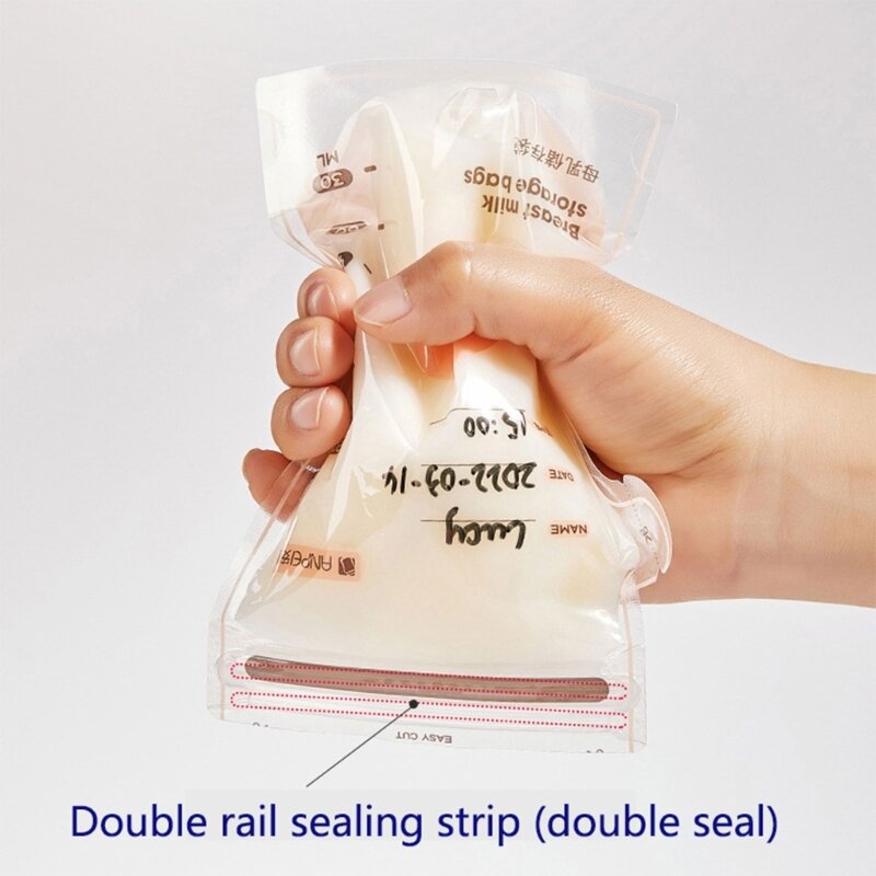 ทิ้ง Puree กระเป๋าเก็บความจุขนาดใหญ่อาหาร Clear Breastmilk เก็บกระเป๋า Travelgear Leakproof & Double Seal