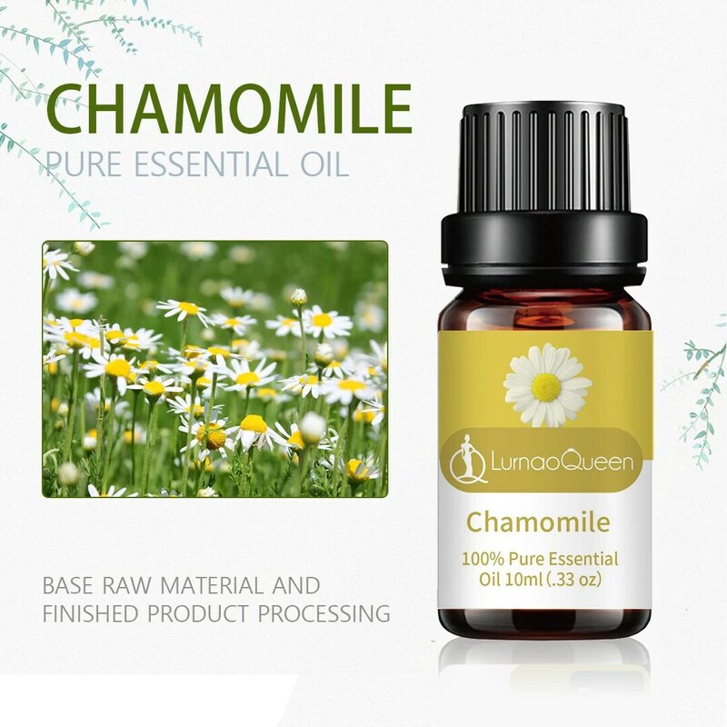 10Ml Pure Chamomile ธรรมชาติ Essential น้ำมันดอกมะลิลาเวนเดอร์ Vanilla Mint Sage อบเชย Bergamot Tea Tree Oil