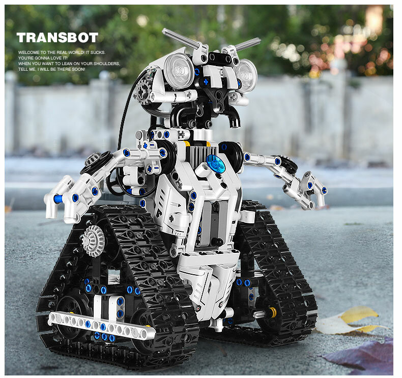 Mold KING STEM inteligentne programowanie pilot Robot doładowania dzieci cegły budowlane bloki zabawki edukacyjne dla dzieci prezenty
