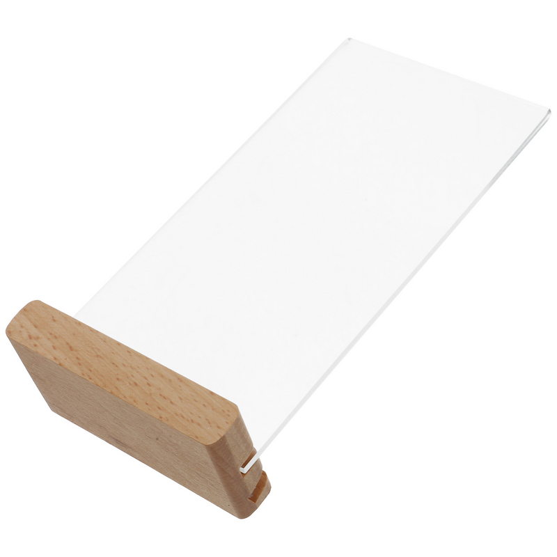 Acryl Etiketten regale Papier halter Display Ständer Regal Zeichen Broschüren halter Karte Holz Menü steht Basis Tischplatte