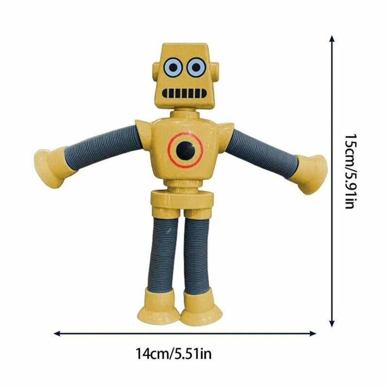 ของเล่นเด็กหัดเดินสำหรับพ่อแม่-เด็กของเล่นฝึกประสาทสัมผัสของเล่นแบบยืดหดได้ถ้วยดูดหุ่นยนต์ของเล่น
