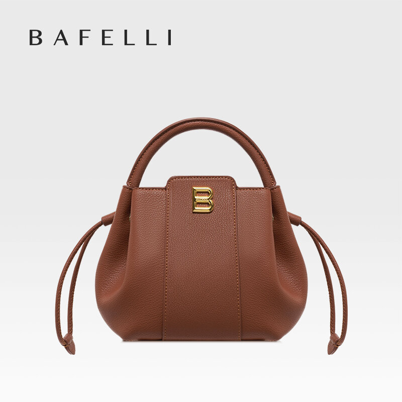 Bafelli 2023กระเป๋าทรงถังสำหรับผู้หญิง, กระเป๋าแฟชั่นสะพายไหล่มีสไตล์หรูหรากระเป๋าจากนักออกแบบคลาสสิก