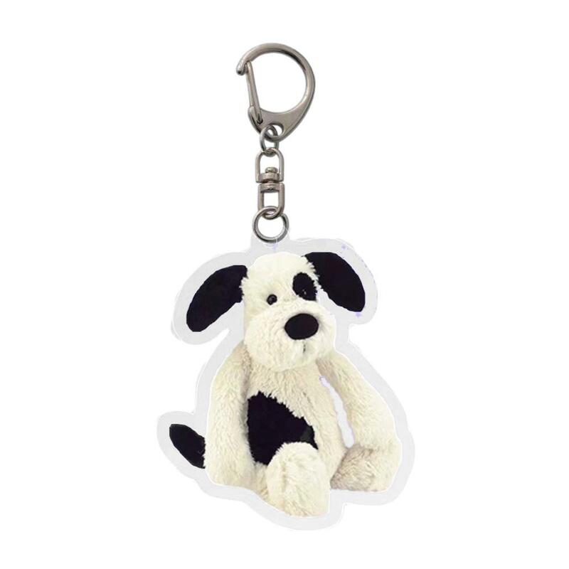 Ins Vintage Cute Puppy Key acrilico Kawaii zaino ragazza borsa Airpods ciondolo decorativo portachiavi coppia portachiavi regali
