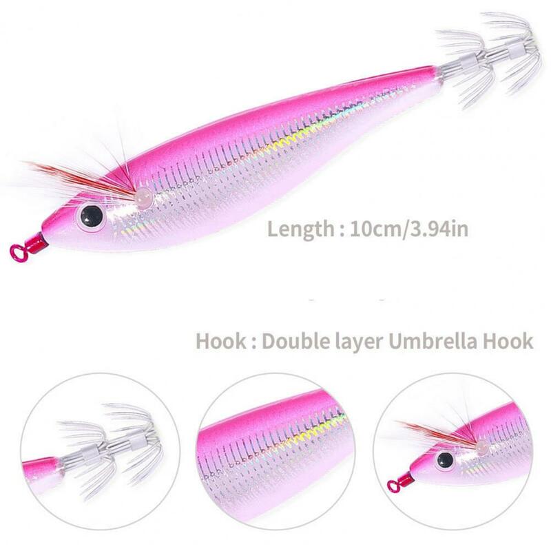 Luminous Shrimp Bait, 3D Fisheye, Sharp Squid Hook, Pesca Marítima Universal, Artificial Hard Lure, Equipamento de pesca, 10cm, 10g