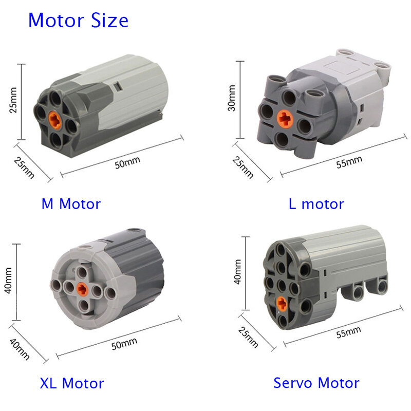 High-Technic Power Functions Parts 8883 M Motor legoeds-compatible MOC Electric Assembled Building Blocks Accessories Car Toy