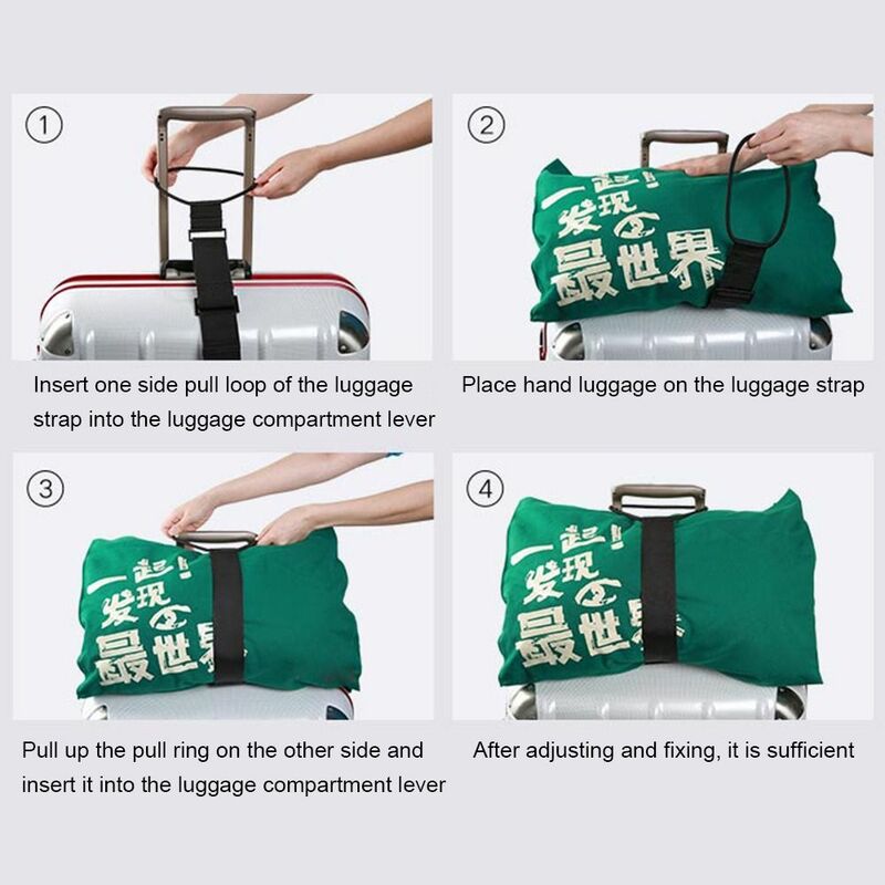 Travel Supplies Elastic Adjustable Luggage Belts Baggage Bungee Luggage Packing Strap Fixed Hanging Strap