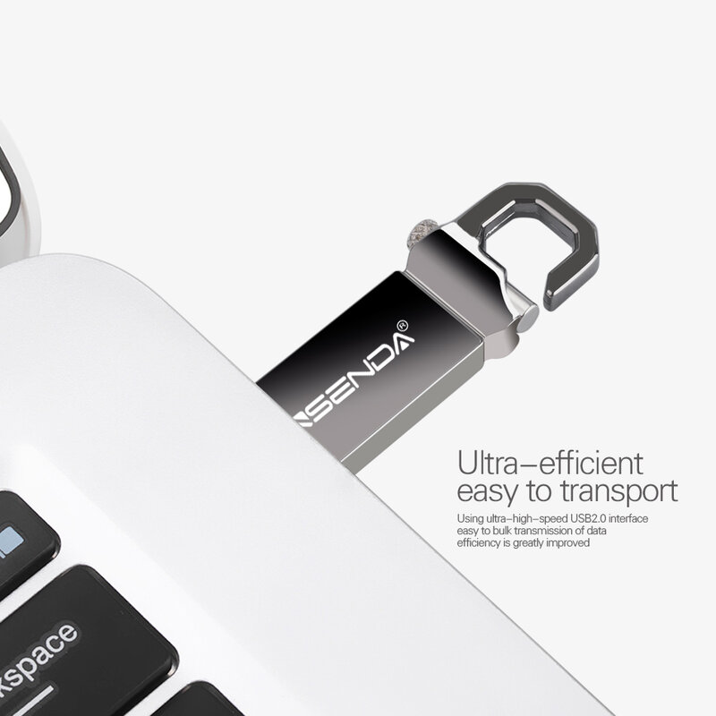 WANSENDA سلسلة المفاتيح USB فلاش حملة 128GB 64GB معدن القلم محرك 32GB 16GB 8GB 4GB بندريف ذاكرة عصا مقاوم للماء الإبهام