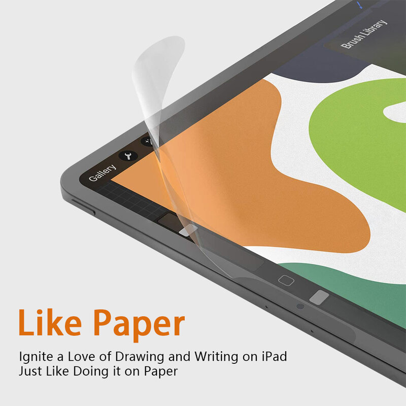 เช่นฟิล์มกระดาษสำหรับ iPad 10 10th รุ่น9th Pro 11 4th 12.9 12 9อุปกรณ์ป้องกันหน้าจอสำหรับ iPad Mini 6 Air 5 4 10.9 10.2 Matte