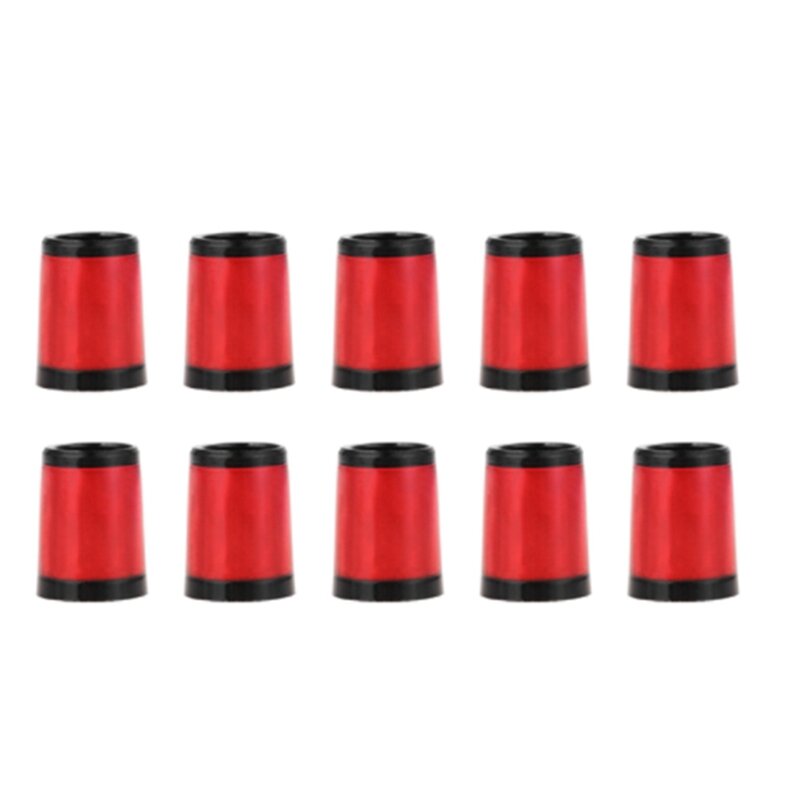 Casquillos de Golf de 10 piezas, punta de casquillo de 9,4x18x13,5mm, accesorios para ejes de palos de Golf, Color Rojo