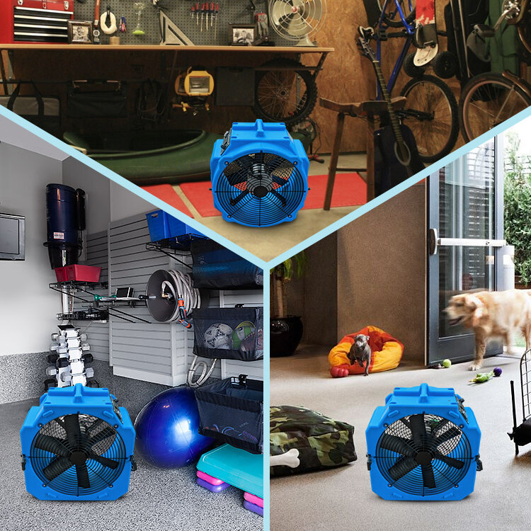 Best Sale air cleaning equipment 1/4hp 4000cfm Axial Air Mover Floor Dryer Air Blower Drum Fan