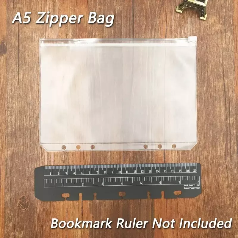 A5 A6 A7 12PCS Binder กระเป๋า Binder Zipper โฟลเดอร์6-Ring โน้ตบุ๊ค Binder กันน้ำ PVC กระเป๋าการจัดเก็บเอกสารกระเป๋า