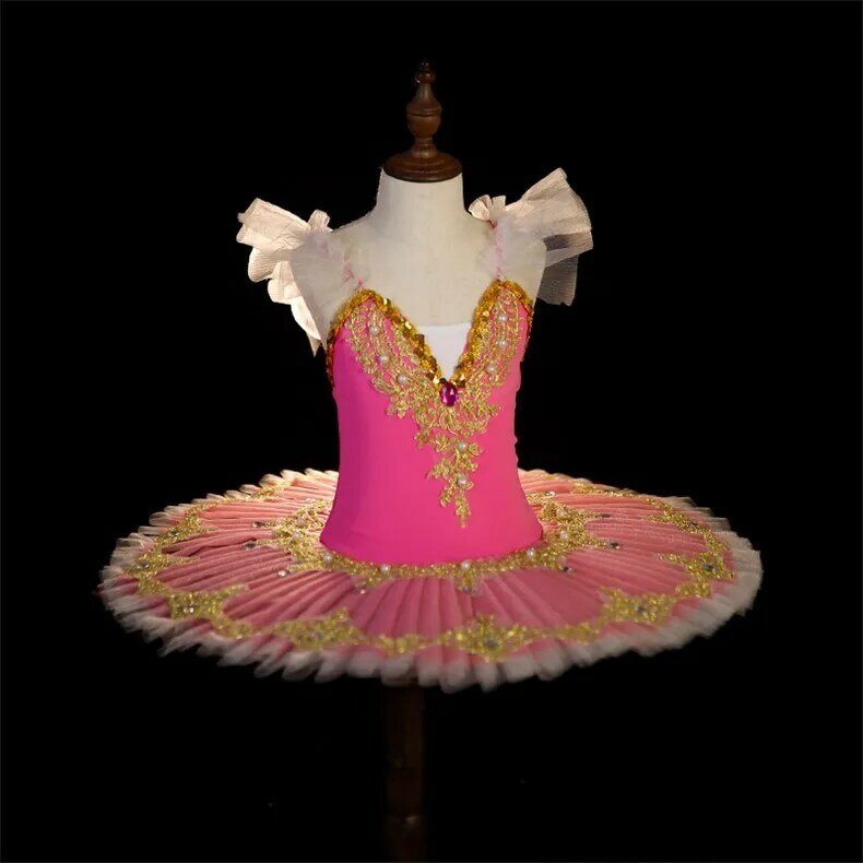 Tutu de Ballet professionnel pour filles, Costume de danse du lac des cygnes blancs, spectacle pour enfants, ballerines, crêpes