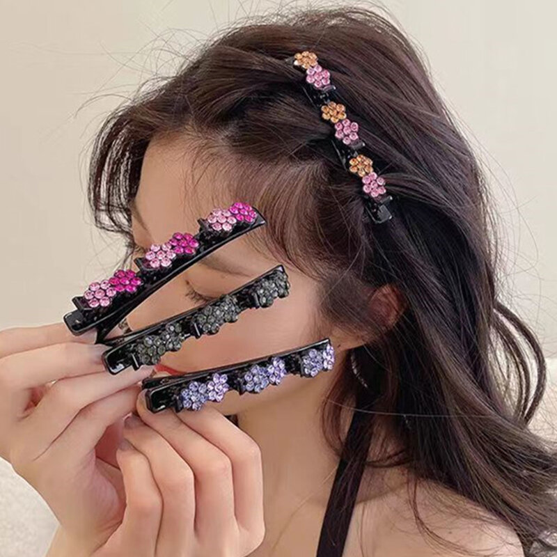 1PC moda donna perle fiore treccia forcine frangia tenere mollette fermagli per capelli dolci decorare fascia accessori per capelli eleganti