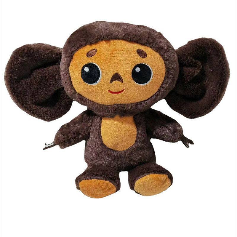 Anime Cheburashka Boneca de pelúcia infantil, olhos grandes, brinquedos de macaco recheado, travesseiro bonito, presentes, Rússia, novo