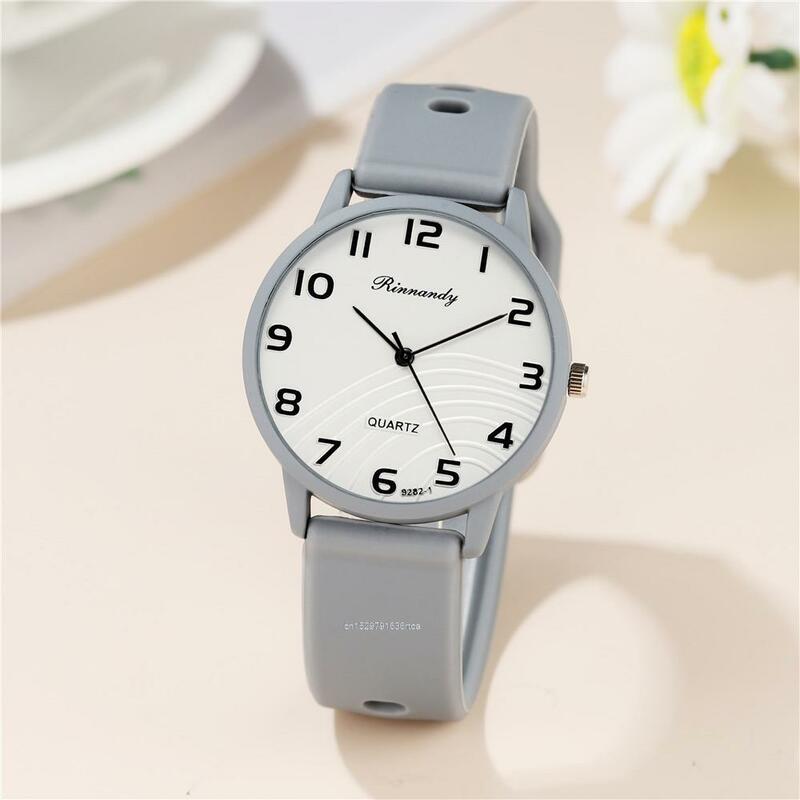 Montres mode dames chaudes montres casual gris numérique simple dames montre à quartz sports bracelet silicone dames montre horloge
