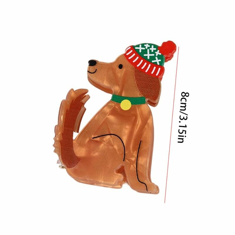 Topi Natal klip rambut hewan anjing cakar rambut anak anjing kartun rusa Natal klip hiu hiasan kepala Festival klip ambil klip rambut kucing