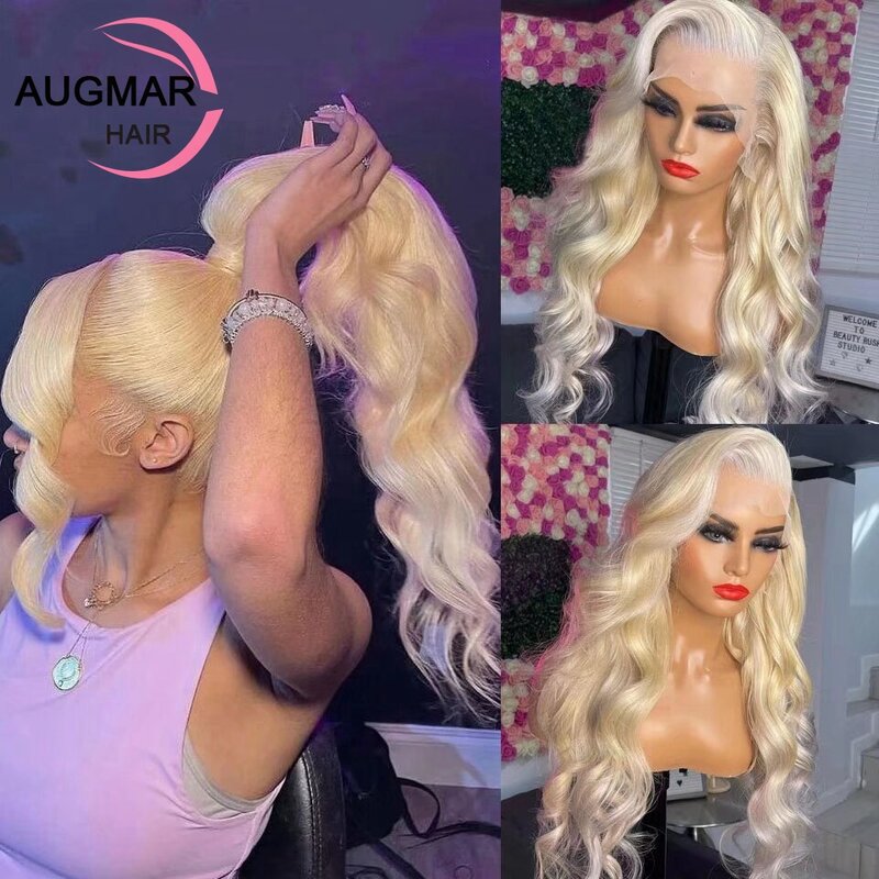 13X4 Transparante 613 Lace Frontale Pruik Menselijk Haar Zijde Top Body Wave Lace Front Pruik Zijde Basis Blonde Human Hair Pruiken Voor Vrouwen