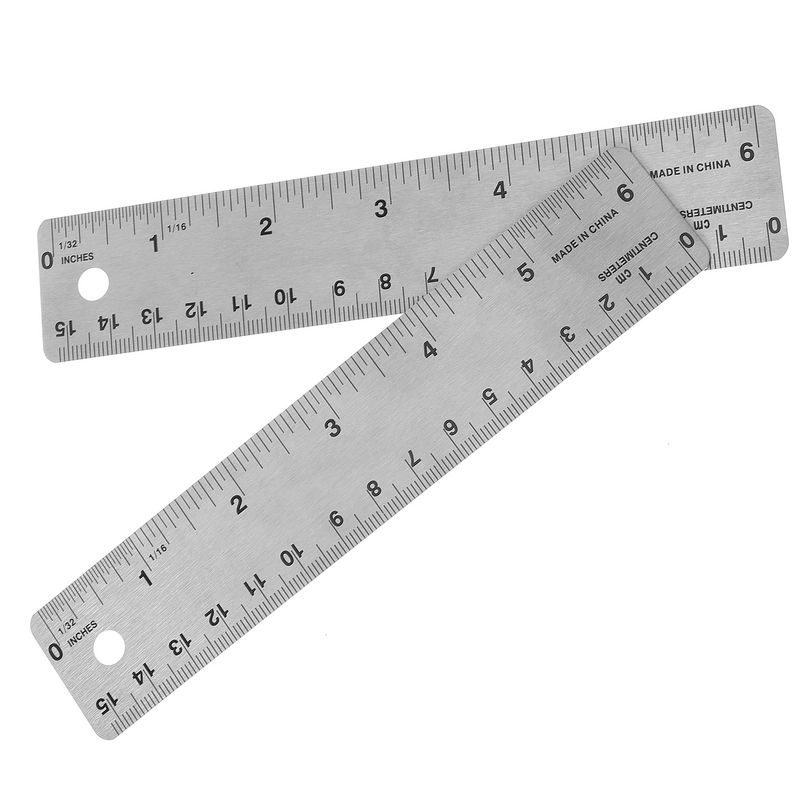 Regla de corcho Flexible de larga duración para ingeniería, Regla de medición de papelería, 2 piezas