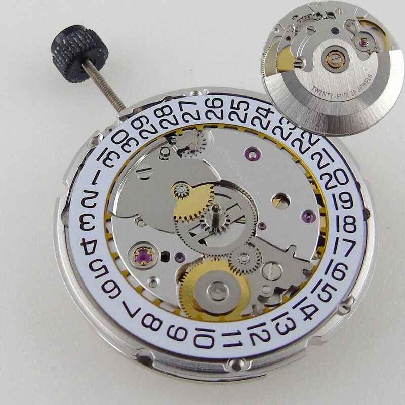 25 Juwelen 2824 bph pt5000 automatisches Uhrwerk Ersatz eta 250-2 Uhrwerk
