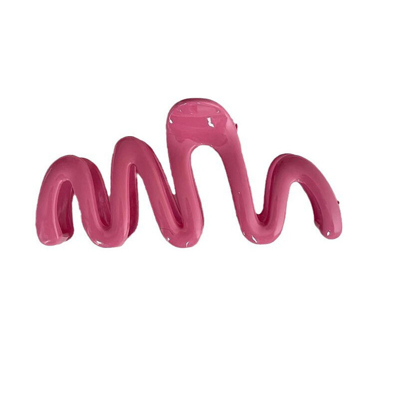 New In Acrylic Hair Claws for Women Extra Large Crab Clip Sense of Premium Wavy Lines Hair Clip Girl Shark Hair Accessories