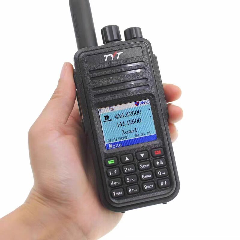 TYT-Dual Time Slot Ham Rádio Em Dois Sentidos, Walkie Talkie Digital, MD-UV380 DMR, 5W