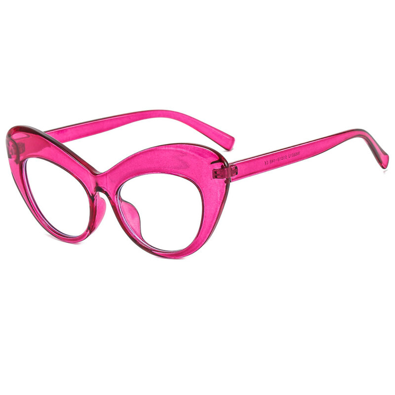 Rhaegal New Large Frame Cat Eye Glasses Fashion High Chic Girl Street Shooting Anti-blue Light Flat Glasses