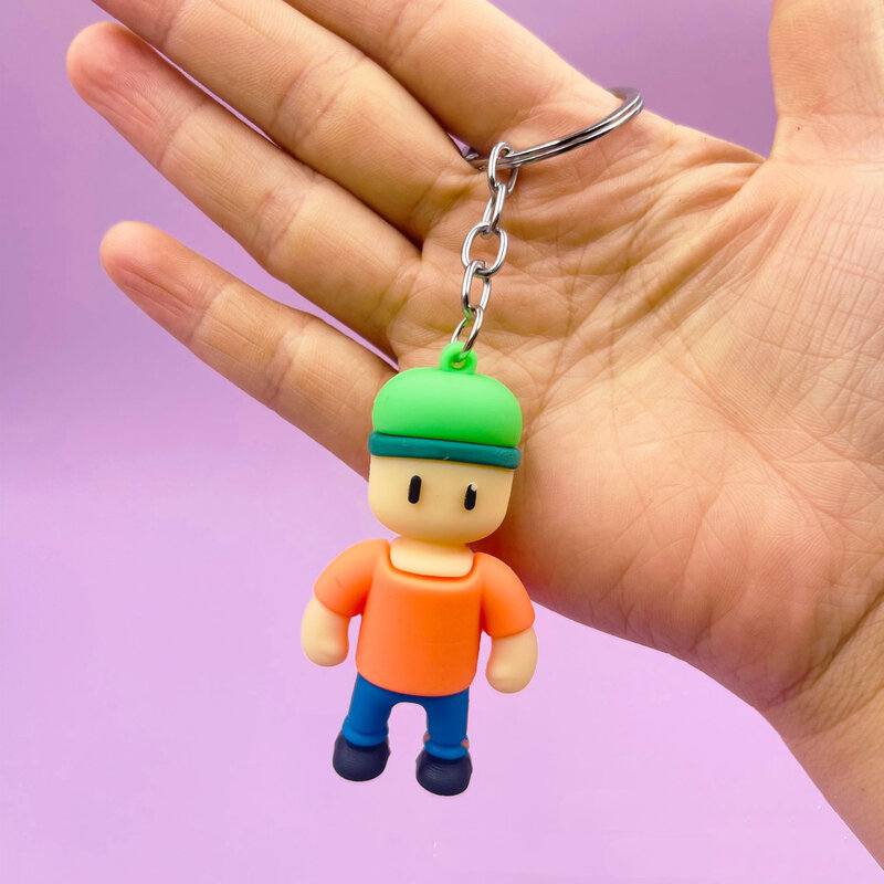 Baru tengkorak gantungan kunci Kawaii Anime gambar gantungan kunci mobil liontin tas dekorasi lucu gantungan kunci aksesoris hadiah anak-anak