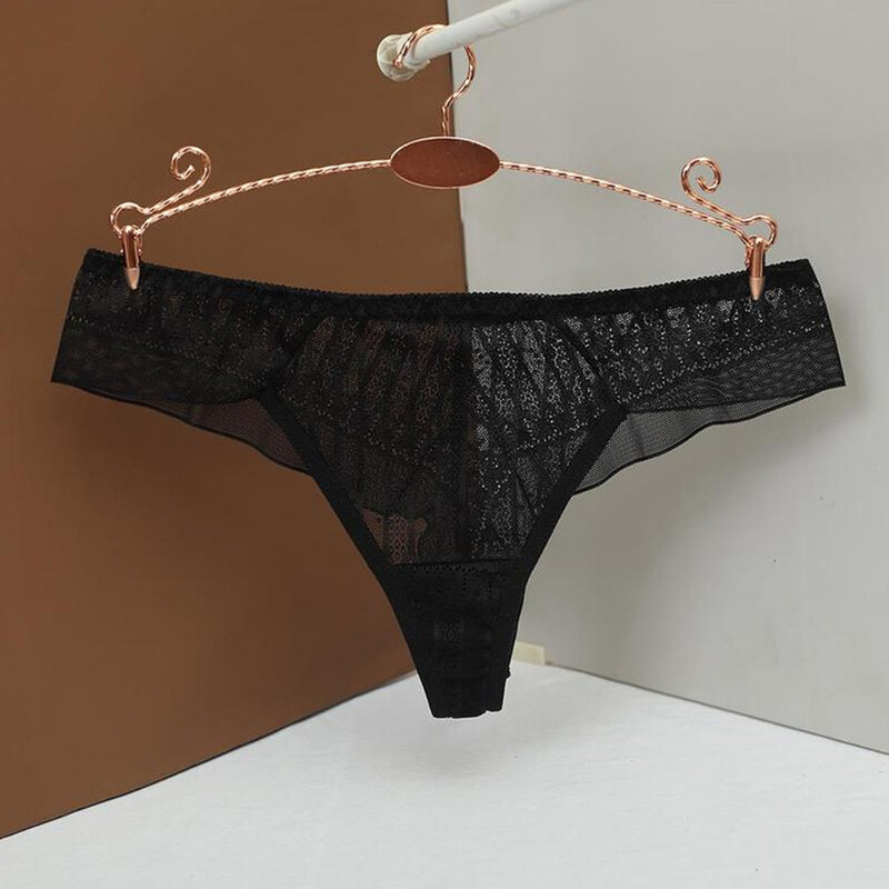 Women Sexy Mesh See Though Lingerie Underwear Thong Sensual Bikini G-string Panties Elastic Pants Hollow Transparent Nightwear