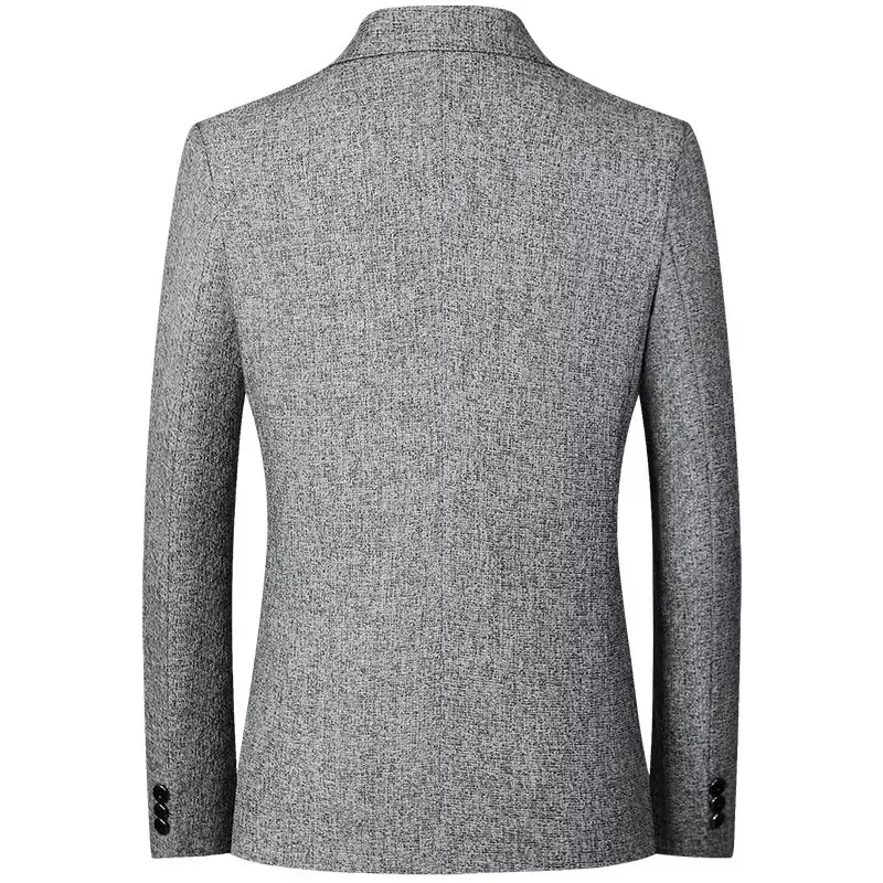 Jaket blazer tipis pria, Blazer bisnis Solid, mantel kasual kualitas tinggi, jaket blazer Musim Semi, ukuran 4XL