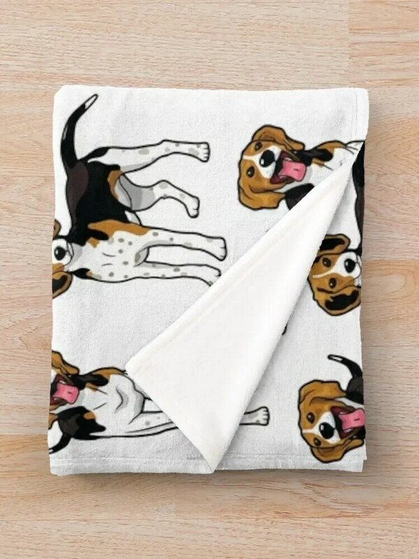 Treeing Walker Coonhound selimut lempar kotak-kotak lembut lembut dan selimut lempar ekstra besar selimut linen