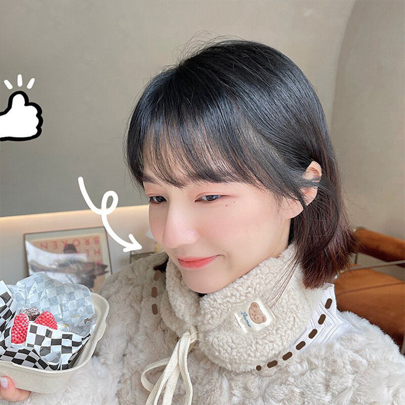 Cute Bear Ear Bag Ear Warmer Women Plush Earmuff Lace UP Ear Cover Female Girls Winter Warm Ear Muff Thick