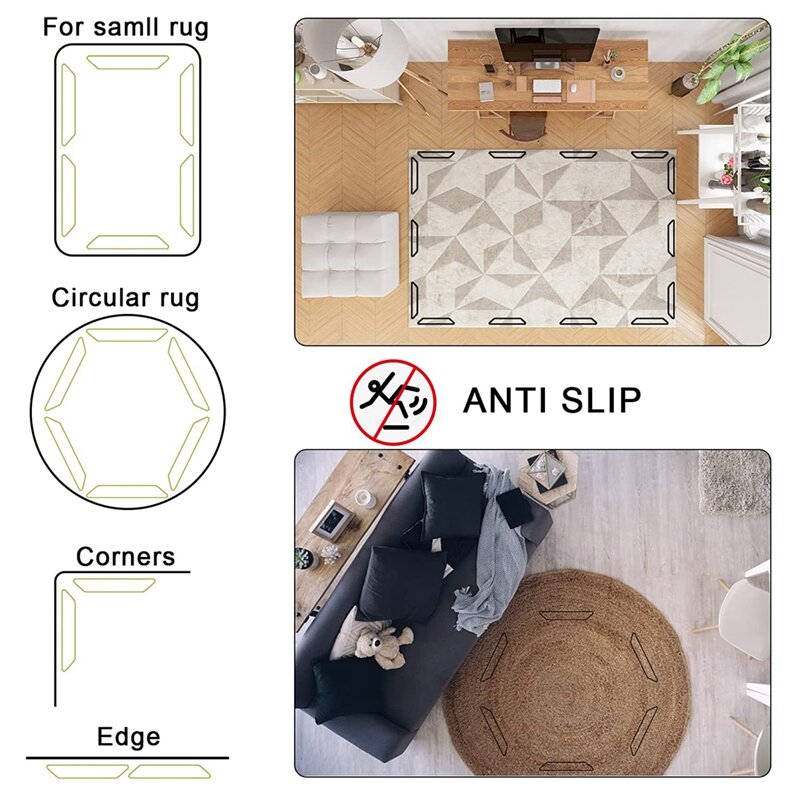 Karpet Anti Slip, karpet Anti Slip Untuk lantai kayu 8 buah