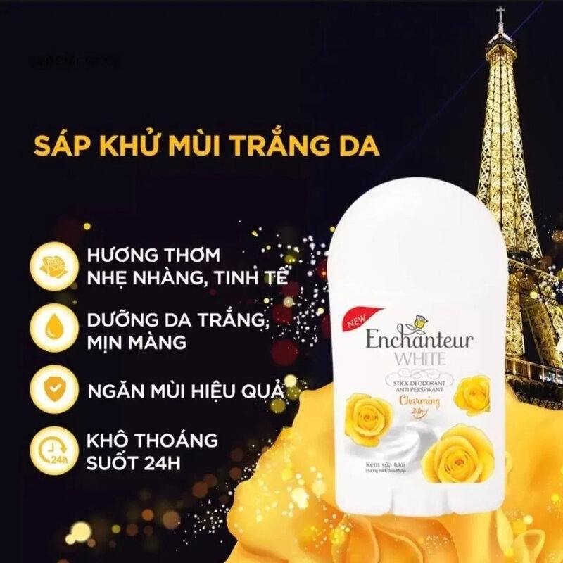 Savia Khu Mui Vietnam encantador desodorante antitranspirante, fragancia Floral, frescura duradera, 40g