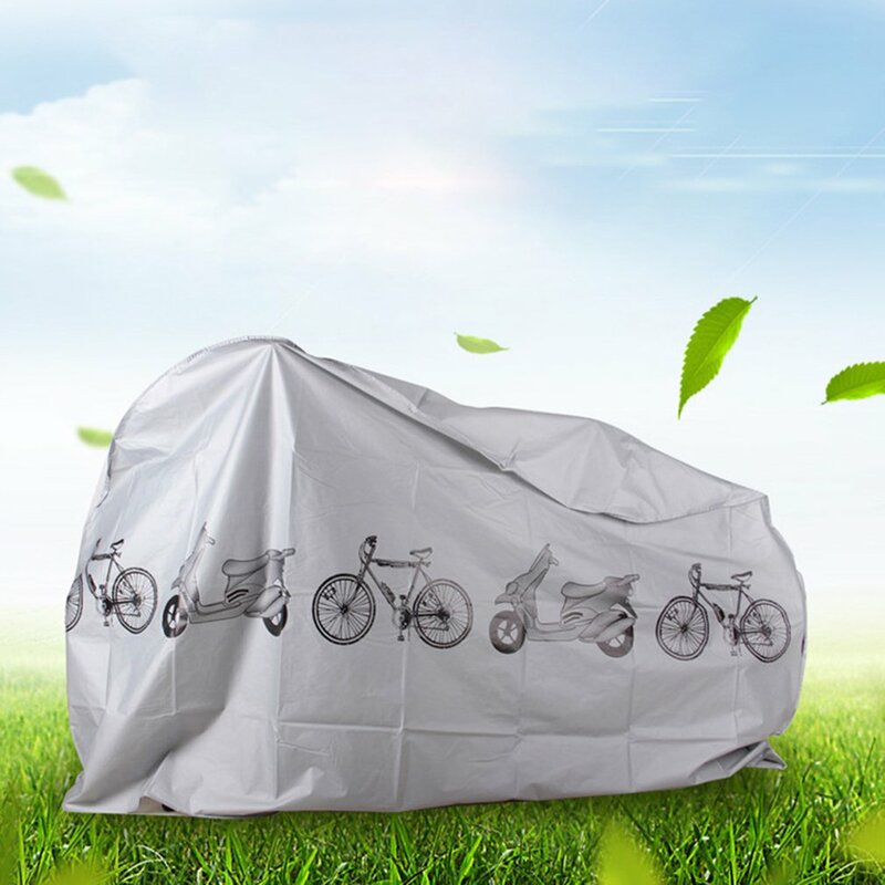 دراجة غطاء دراجة نارية رمادي الغبار مقاوم للماء في الهواء الطلق داخلي حامي المطر غطاء معطف للدراجات سكوتر دراجة الجبلية