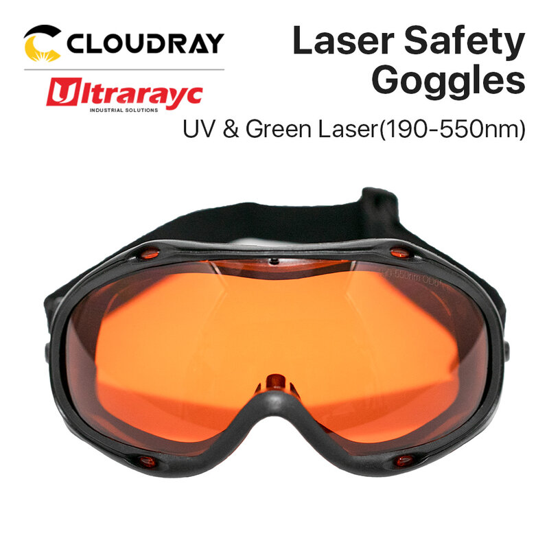 Ultrarayc-gafas de seguridad láser UV y verde, gafas protectoras CE para máquina láser de fibra de 190-550nm