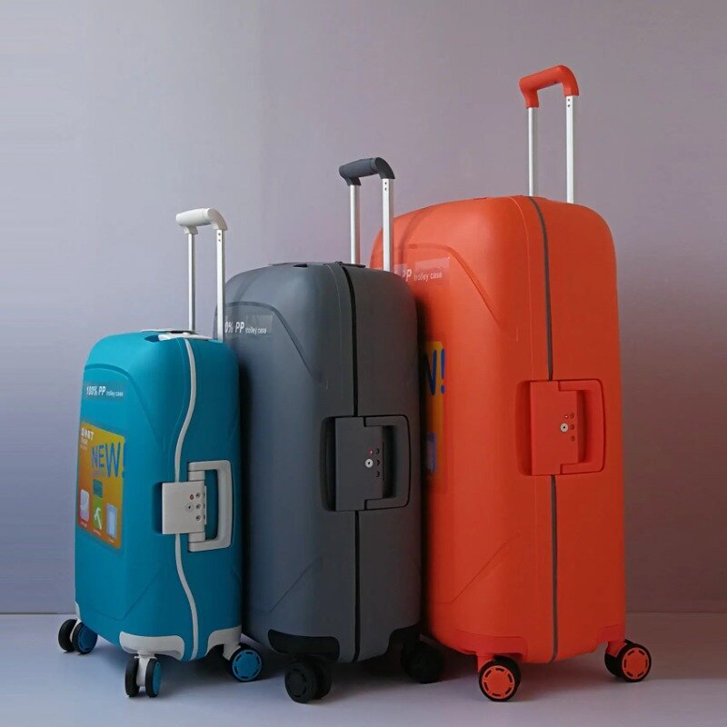 Luksusowa 100% PP odporna na zadrapania bagaż na kółkach Spinner ultralekka walizka podróżna bagaż z twardym po stronie 20 "24" 28" walizka na kółkach