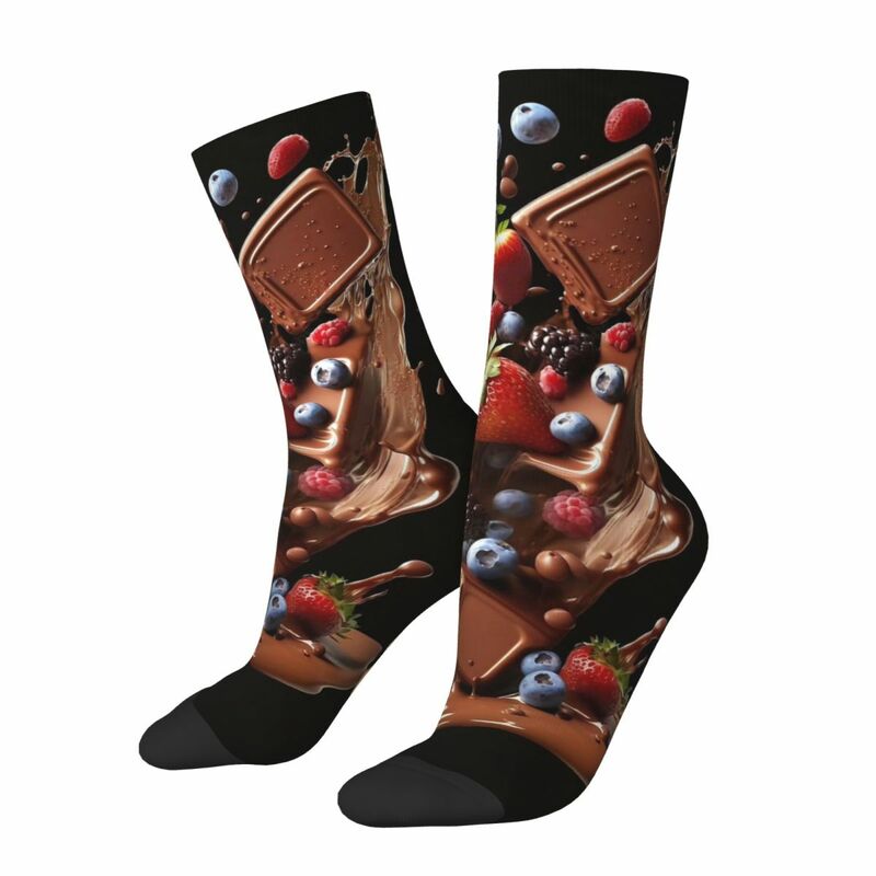 Nutty Chocolate Ice Cream Waffle 2 Men and Women printing Socks,lovely Applicable throughout the year Dressing Gift