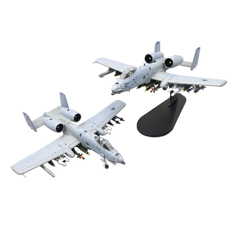 1/100 skala US A-10 A10 Thunderbolt II Warthog Hog serangan pesawat tempur Diecast logam pesawat Model anak-anak laki-laki hadiah mainan