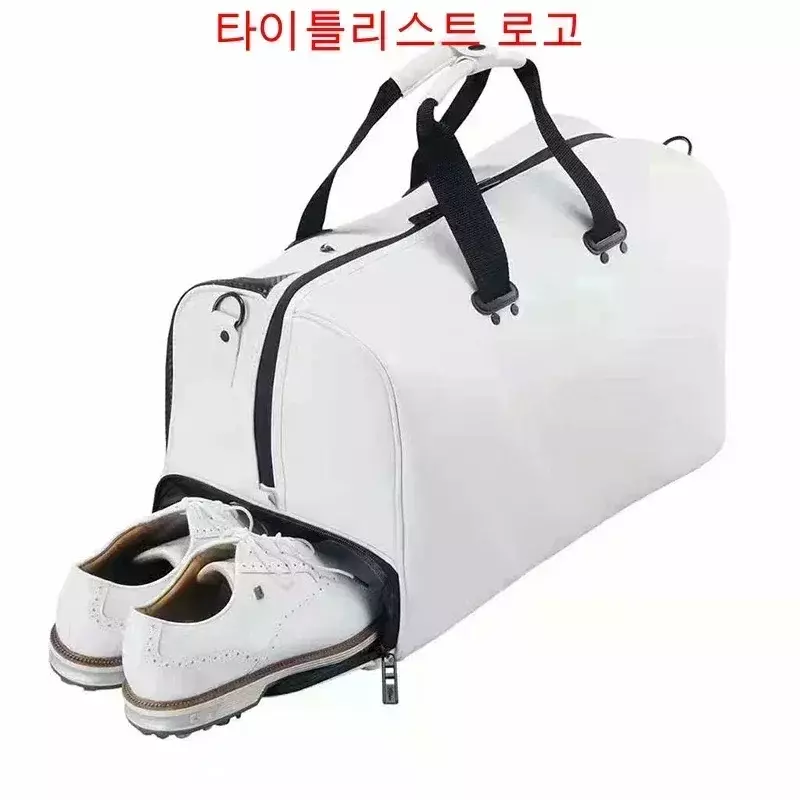 Мужская сумка с вышивкой, брендовая сумка для гольфа, водонепроницаемая сумка из искусственной кожи для одежды, вместительная спортивная сумка с отдельной зоной, Бостонская сумка