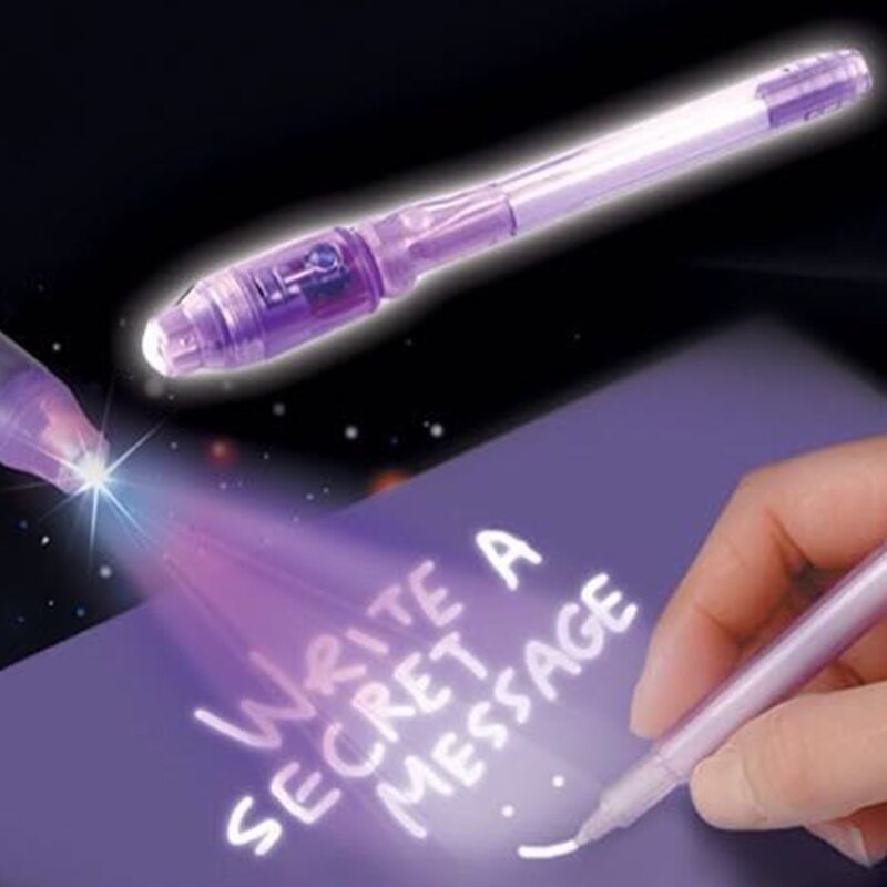 Invisible Ink Pen with UV Light Fun Activity Entertainment Party Favors Giveaways Xmas Goody Bag Stuffer for Kids Adults D5QC