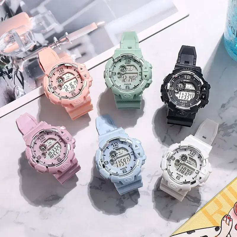 Digitaluhren für Studenten Kinder Chronograph Uhr 24 Stunden Mode Armbanduhr führte elektronische Sport uhr relojes para niños