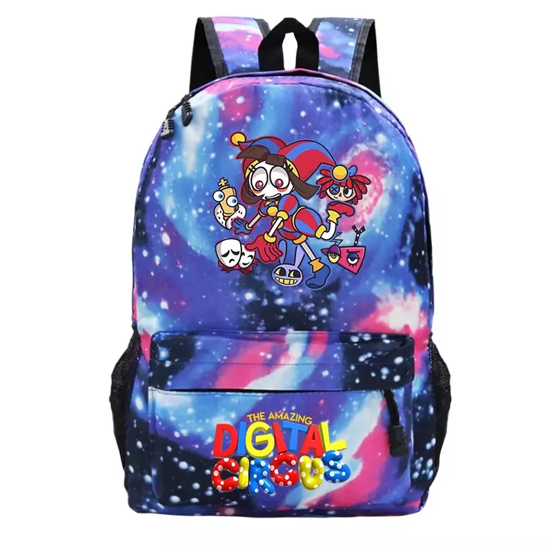 Tas punggung sekolah anak laki-laki perempuan, tas punggung anak-anak sehari-hari pelajar Anime The Amazing Digital sirkus Jax Pomni