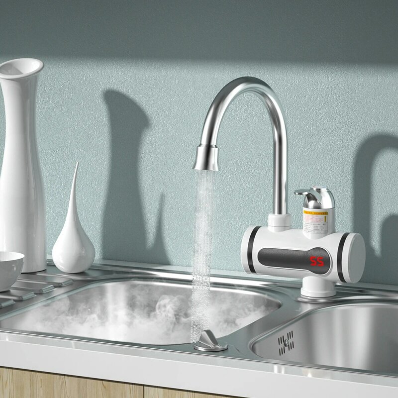 Instantaneous Digital Display Electric Kitchen and Bathroom Quick-heating Heating Faucet RX-001