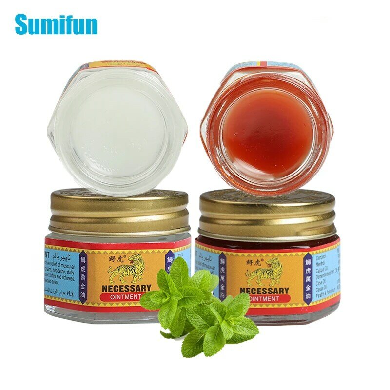 100% Original Red White Tiger Balm Ointment Thailand Painkiller Cream Muscle Pain Relief Plaster Soothe Itch Essential Cool Oil