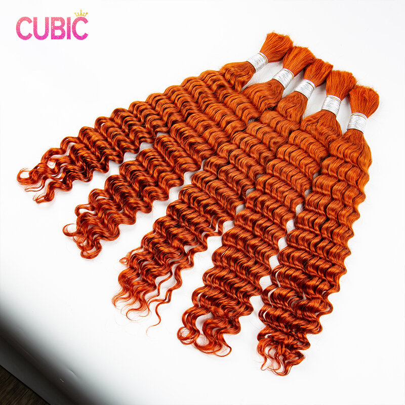 Extensiones de cabello humano rizado para trenzas bohemias, 28 en 350 colores, onda profunda, cabello humano para trenzar sin trama