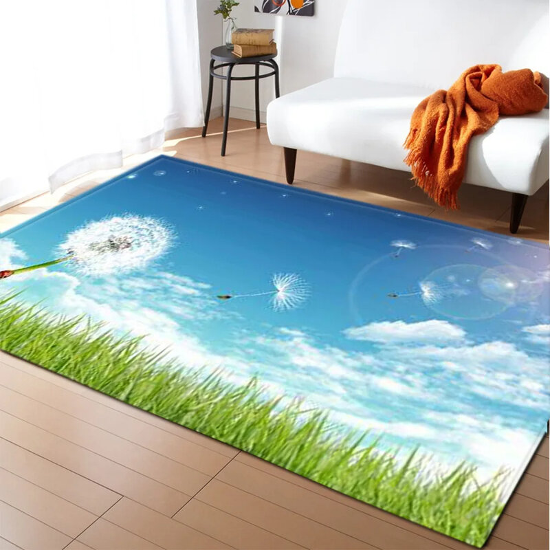 Stampa 3D tappeto di fiori botanici paesaggio naturale tappetino luce solare paesaggio casa ingresso zerbino soggiorno tappeto tappetino da bagno