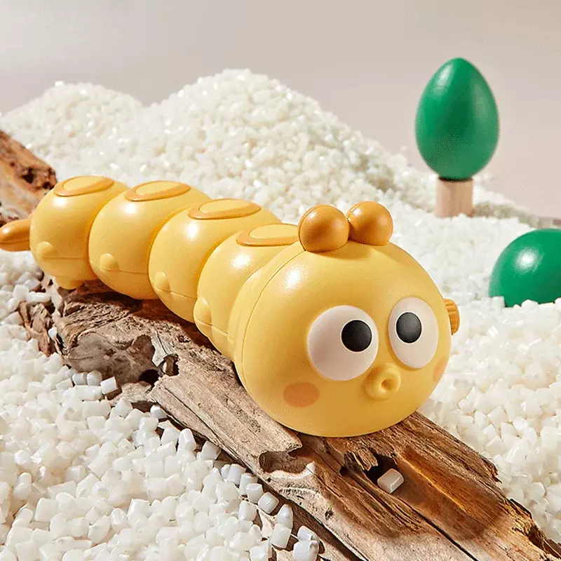 Desenhos animados Caterpillar Clockwork Crawling Toy para crianças, Interativo de pais e filhos, Animal fofo, Wind Up, Brinquedo educativo