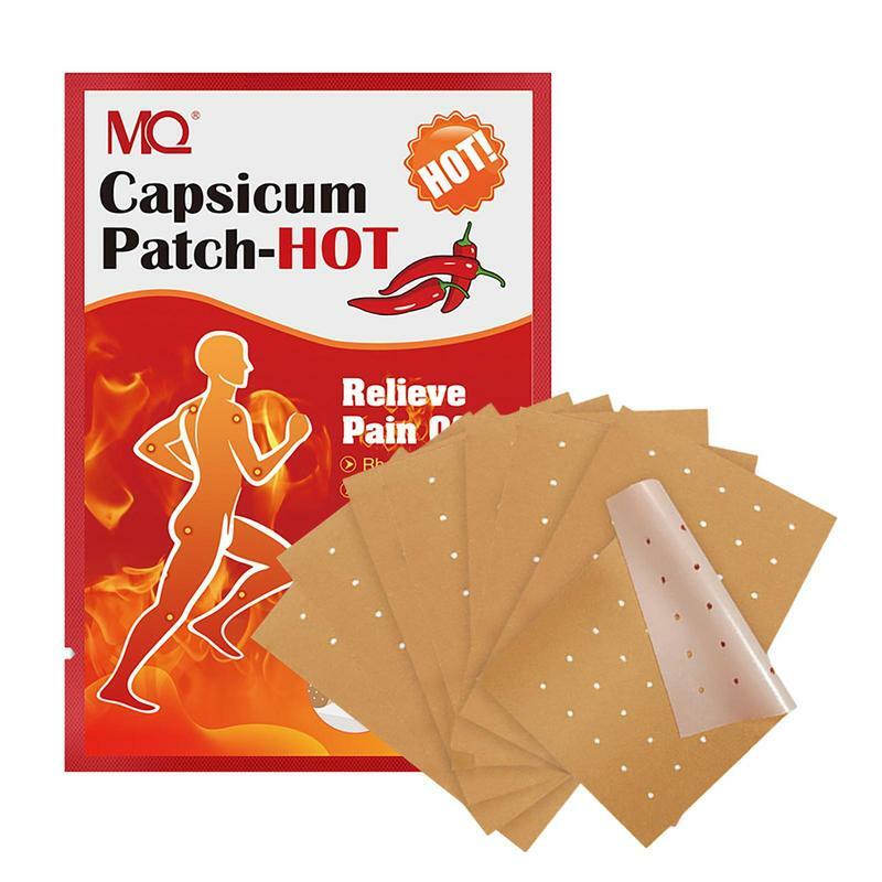 Patch de plâtre de capsicum, patch chaud pour l'abdomen, les instituts de sorroll, le dos, le cou, les genoux initiés, 8 pièces