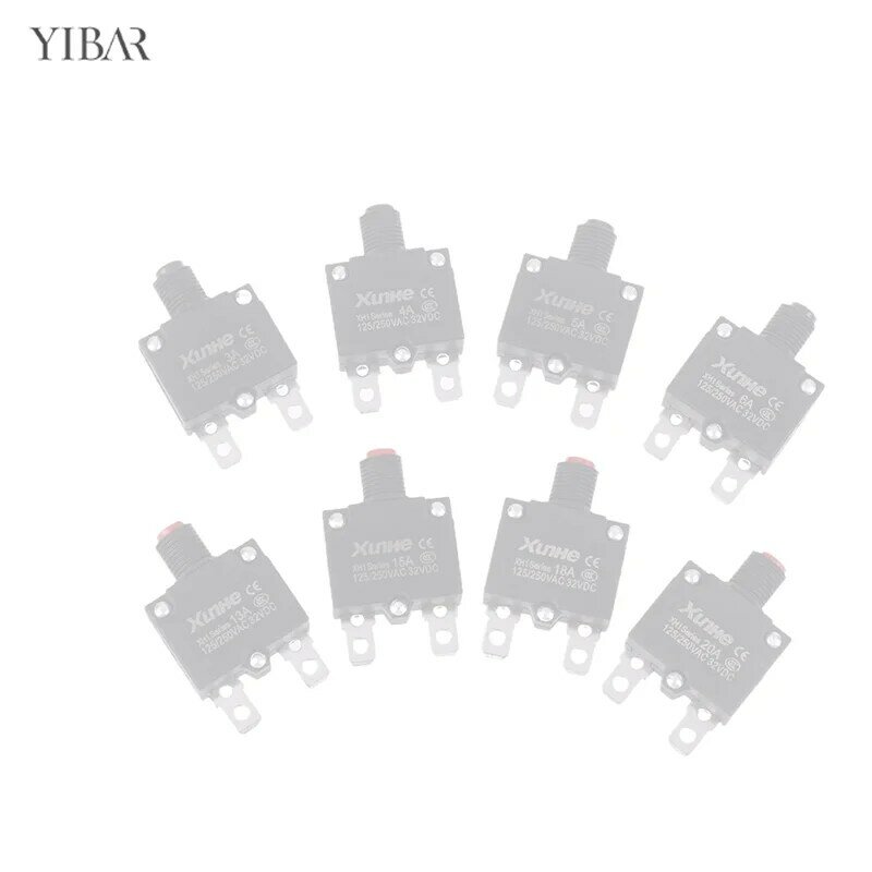 3A 4A 5A 6A 7A 8A 10A 12A 13A 15A 18A 20A Thermal Switch Circuit Breaker Current Overload Protector Overload Switch
